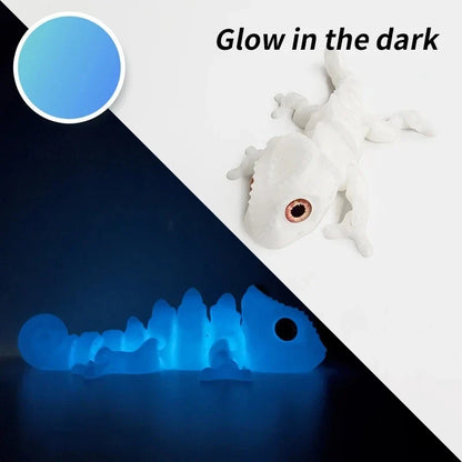 3D Printed Chameleon Figure - Movable Multi-Joint Reptile Toy for Kids & Room Decor