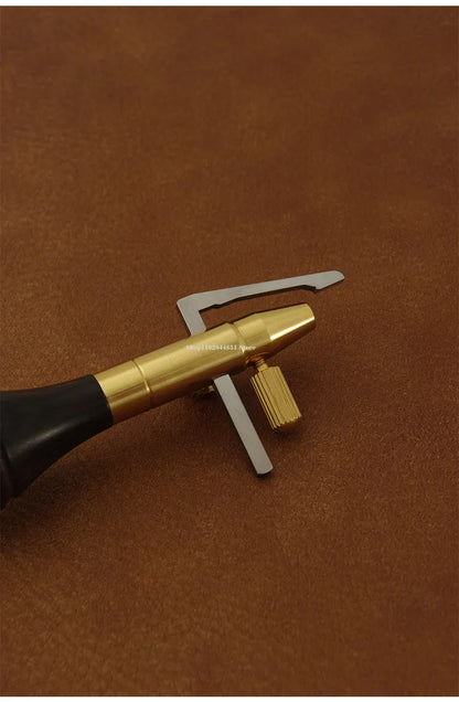 Adjustable Leather Grooving & Marking Tool – Multi-Function Cutter Head for DIY Leathercraft & Edge Carving