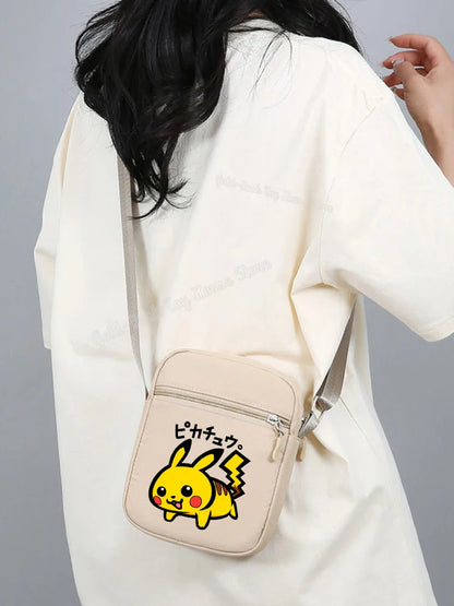 Pokemon Pikachu Cartoon Shoulder Bag – Large Crossbody Messenger Bag for Boys & Girls School Handbag