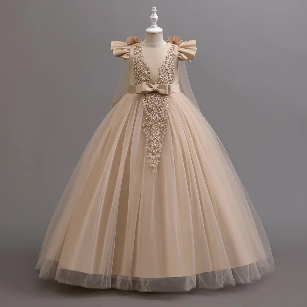 Girls Tulle Party Dress - Elegant Wedding, Dance & Christmas Dress for Kids Ages 4–12