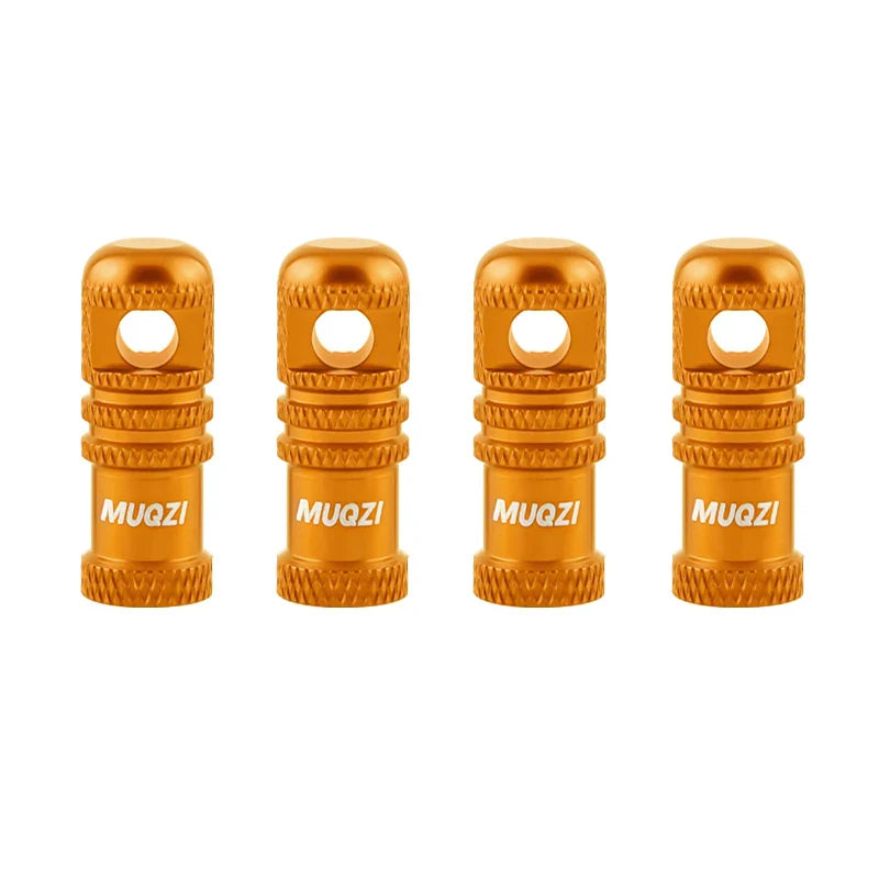 MUQZI 2/4PCS Presta Valve Caps with Core Remover — MTB Tubeless Tire Valve Stem Accessories
