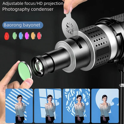 Bowens Mount Flash Snoot Kit – Conical Lens with Optical Spotlight & 35 Gobos for Video, Artist Modelling & Photo Studio Lighting