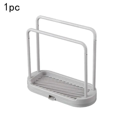 Kitchen Sink Drain Rack — Storage Basket for Sponge, Rag, and Wire Ball, Kitchen Accessories Shelf