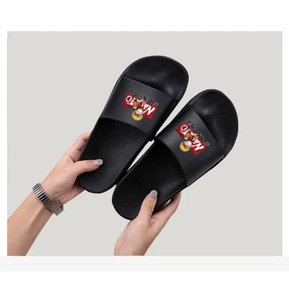 Naruto Anime Uchiha Itachi Akatsuki Slippers – Comfortable Non-Slip Indoor Home Slippers for Couples with Thick Sole