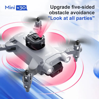 4DRC V30 Mini Drone – 4K/1080P HD Camera FPV RC Quadcopter with 5-Sided Obstacle Avoidance, Toy Gift Helicopter