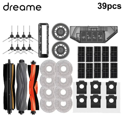 Dreame Robot Vacuum Accessories - Replacement Main Brush, Side Brush, Filter, Mop & Dust Bag for L10s Pro Ultra X30 Series