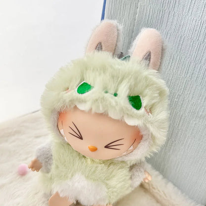 Cute Cartoon Green Dinosaur Outfit for Labubu Plush – Style Shark Macaron Clothes & Accessories