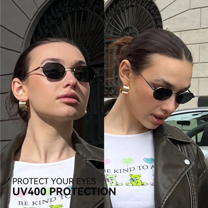 ZENOTTIC Retro Small Polygon Polarized Sunglasses — Metal UV400 Anti-Glare Shades for Men & Women, Driving & Outdoor Eyewear