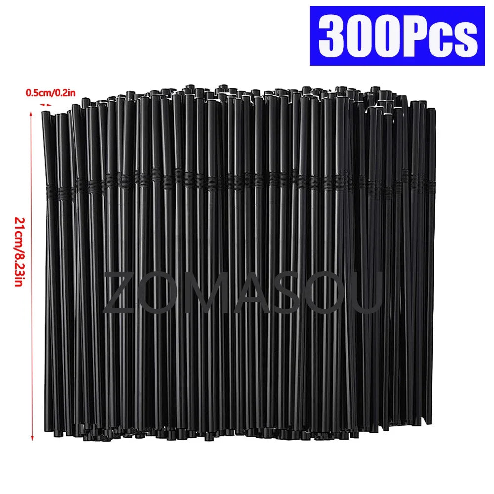 50–3000Pcs Multicolor Drinking Straws – Disposable Beverage Straws for Milk Tea, Party, Wedding & Home Kitchen Use (Wholesale)