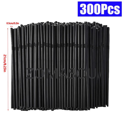 50–3000Pcs Multicolor Drinking Straws – Disposable Beverage Straws for Milk Tea, Party, Wedding & Home Kitchen Use (Wholesale)