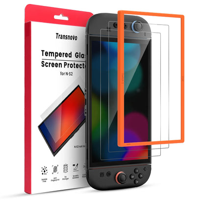 Tempered Glass Screen Protector for Nintendo Switch 2 (2025) — Ultra Clear 9H Hardness, Anti-Fingerprint, NS2 Protective Film