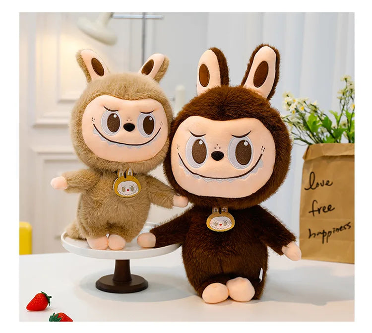 60cm Labubu Cute Rabbit Ragdoll Plush Toy – Soft Mink Fur Cartoon Pillow for Kids Christmas Gift