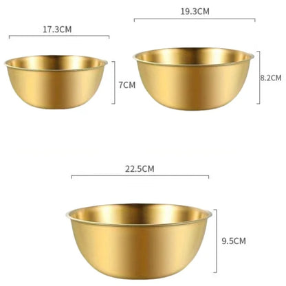 Stainless Steel Mixing Bowl Set (1–3 pcs) with Measurement Scale – Large Capacity Cooking, Baking & Food Storage Bowls for Kitchen Essentials