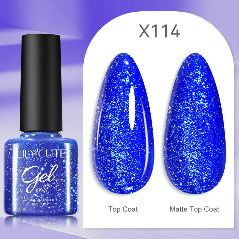 LILYCUTE 5ml Silver Metallic Liner Gel Polish – Super Bright UV Nail Art Stripe & Drawing Paint Varnish, Mirror Effect Graffiti Gel