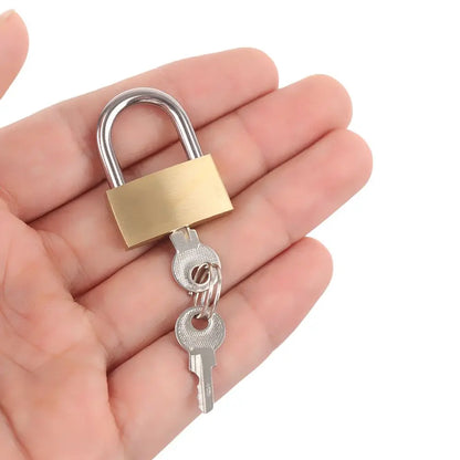 Small Copper Padlock – Mini Luggage, Box, and Case Lock for Home Improvement & Daily Use