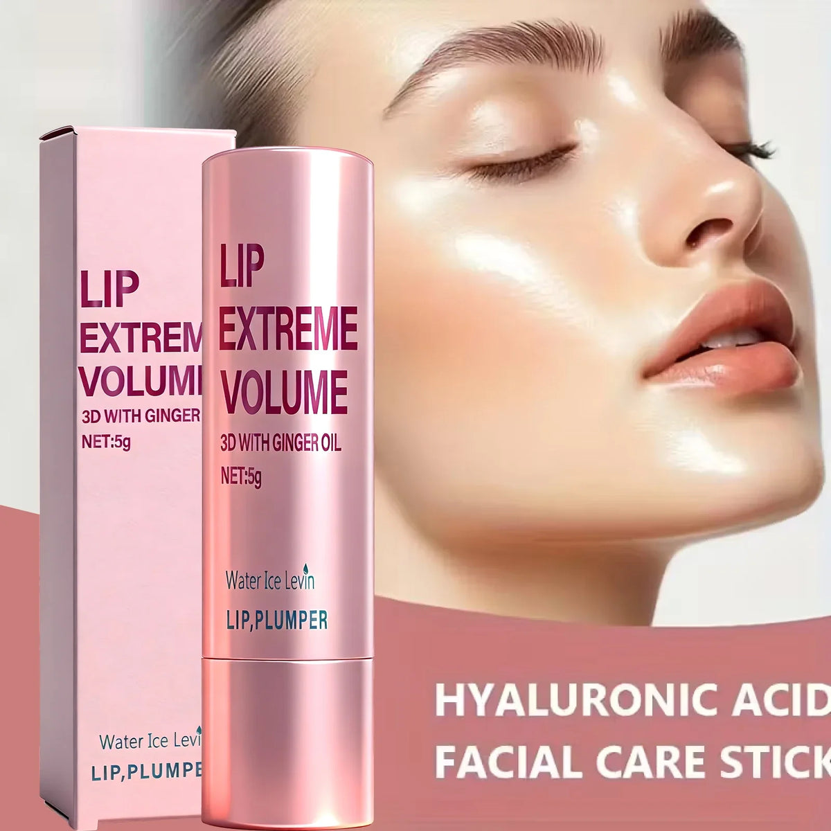 Plumping Lip Gloss Serum 5g with Ginger Oil – Moisturizing Non-Sticky Lip Care for Smooth, Soft & Voluminous Lips Enhancer