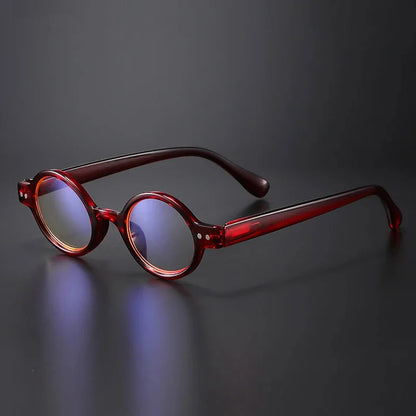 May Flower 2024 Slim Round Reading Glasses – Blue Light Blocking Eyewear for Men & Women +1.5