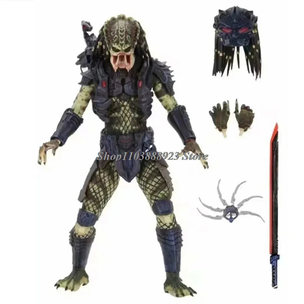 NECA Predator Ultimate Action Figure – Shaman, Elder, Armored & Jungle Hunter Snake Vision Alien Collectible Model Toy Gift