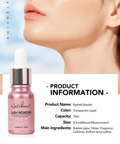 NATUHANA Lash Bonder – Waterproof, Oil-Proof Eyelash Extension Sealant with Long-Lasting Retention and Glue Accelerator
