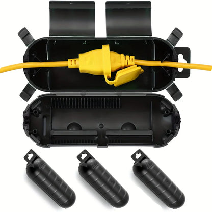 Water-Resistant Extension Cord Plug Safety Cover – Protective Electrical Connection Box for Indoor & Outdoor Use, Holiday Lights & Appliances