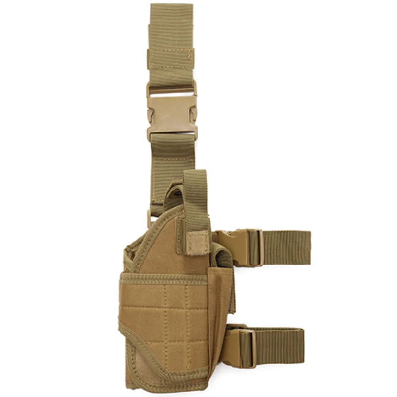 JSJM Tactical Thigh Gun Holster – Right-Handed Pistol Leg Pouch Harness for All Handguns, Outdoor Hunting & Military Use