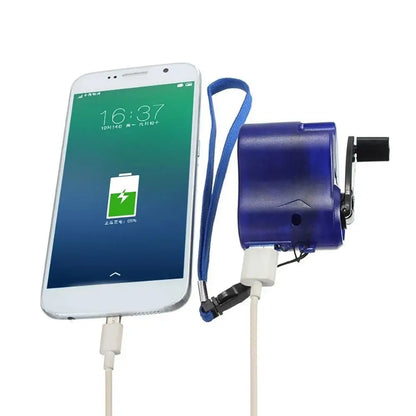Portable Hand Crank Power Bank - Dynamo Emergency Charger for Phones and Outdoor Use