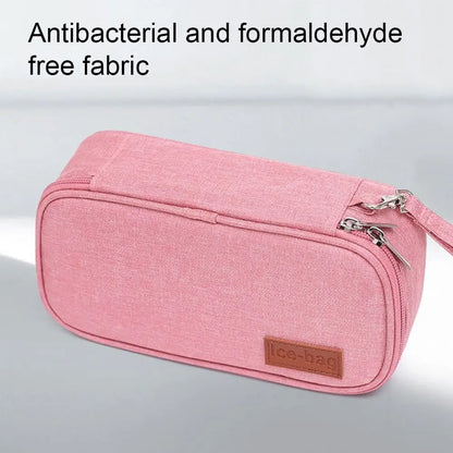 Candy Color Insulin Cooling Bag - Gel-Free Drug Freezer, Thermal Insulated Pill Protector for Diabetes, Portable Medical Cooler