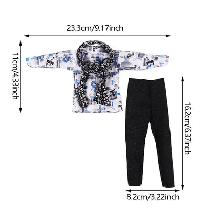 30cm Ken Doll Clothes – Pop Suit Top & Pants Outfit for Boys, Holiday Gift Doll Accessories