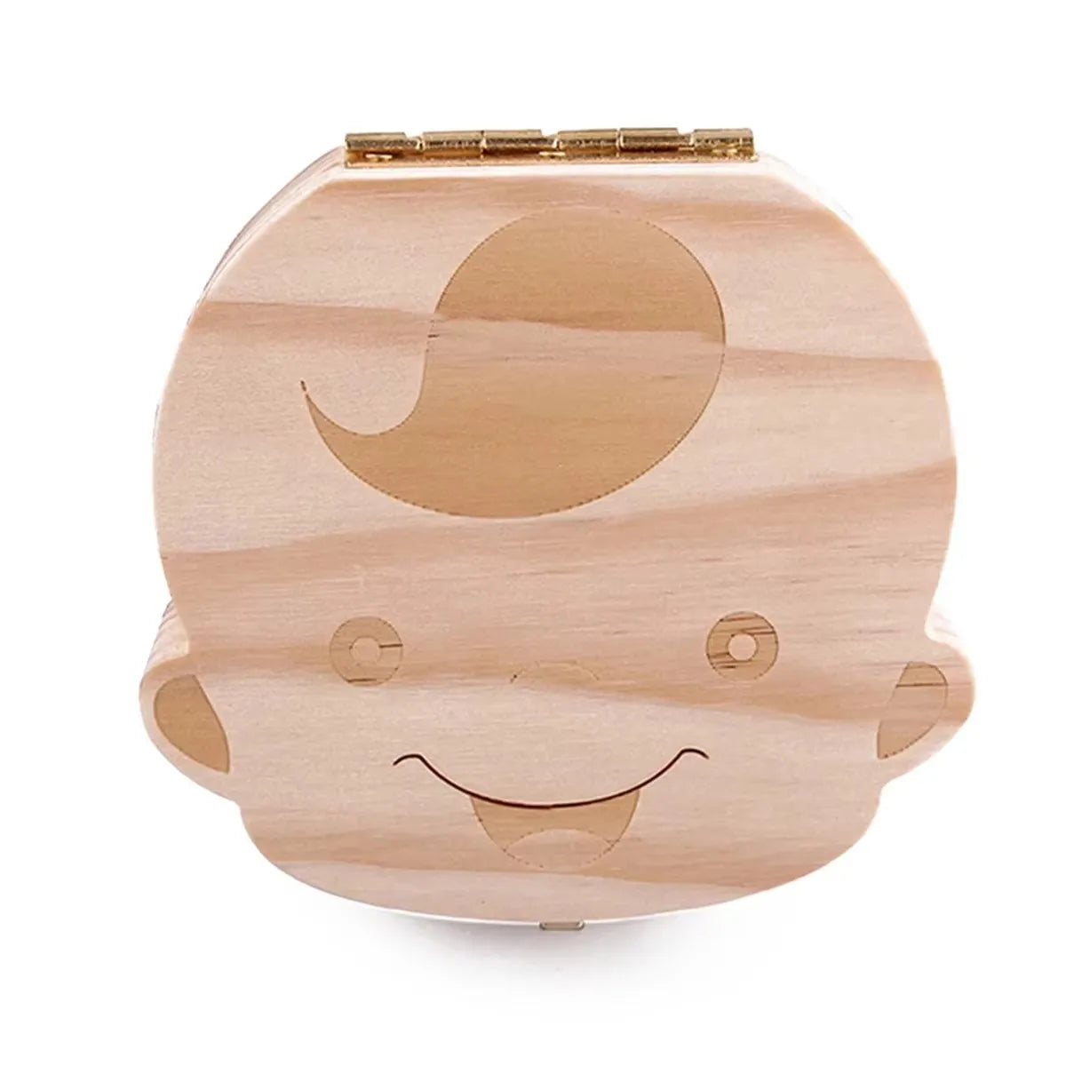 Wooden Baby Tooth & Fetal Hair Storage Box – Keepsake Souvenir Box for Baby Teeth and Hair, Tooth Fairy Collection Box