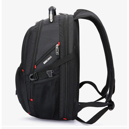 Swiss Multifunctional 17 Inch Laptop Backpack – Durable Travel Bag with USB Charging Port, Water-Resistant College Bookbag