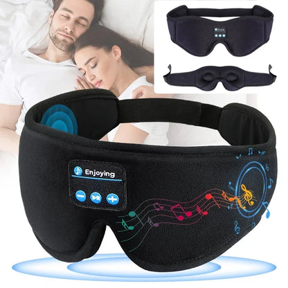 3D Eye Mask Bluetooth Sleep Headphones – Wireless Music Play with HD Speakers, Air Travel & Sleep Mask, Bluetooth 5.0