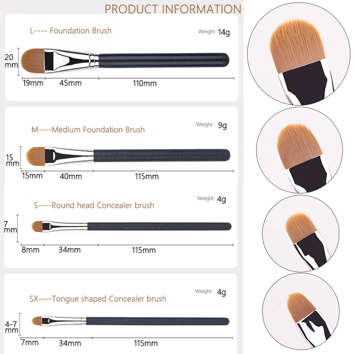 Ultra Thin Foundation Brush – Lightweight Flat Contour Brush for Blending Foundation, Cream, and Makeup