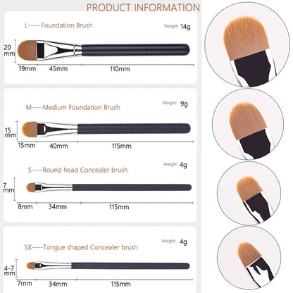 Ultra Thin Foundation Brush – Lightweight Flat Contour Brush for Blending Foundation, Cream, and Makeup