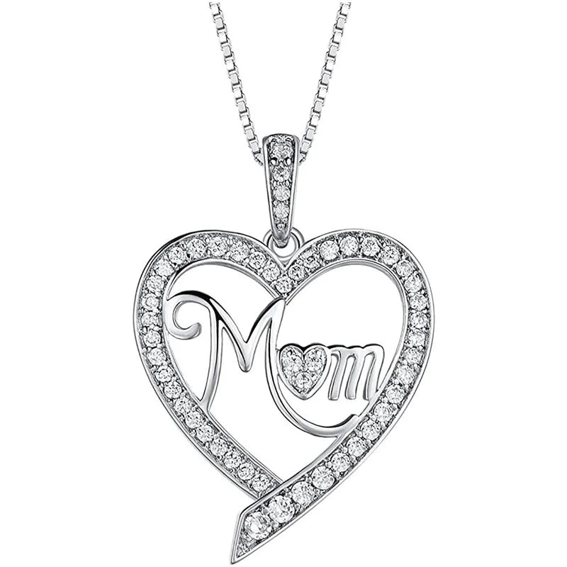 Heart Pendant Necklace - Elegant Hollow Design Jewelry Gift for Mother’s Day, Best Friends & Special Occasions