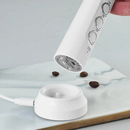 3-in-1 Rechargeable Electric Milk Frother | High-Speed Handheld Foam Maker & Coffee Frothing Wand | Portable Drink Mixer