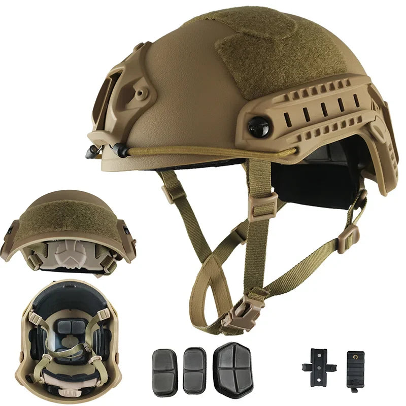 FAST Tactical Airsoft Helmet – Thickened ABS MH Helmet for Outdoor CS, PJ Air Gun Shooting Protective Gear