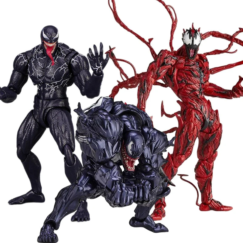 Amazing Yamaguchi Venom & Carnage Action Figure – Movable Spider-Man Collectible Toy for Kids