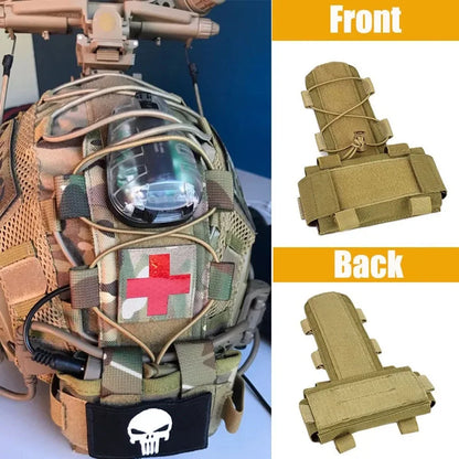 Tactical Helmet Battery Pouch Counterweight Storage Bag with Hook Loop for Fast Helmet