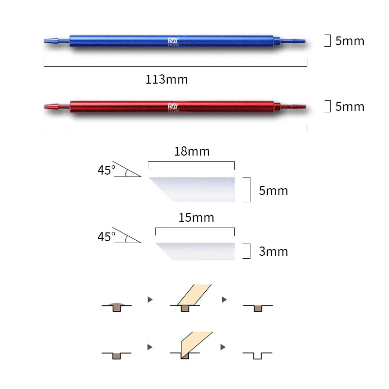 RAY Studio Metal Cleaning Stick with Polyester Cotton Tips – Seepage Wiping Swab for Model Hobby & Panel Liner Cleaning