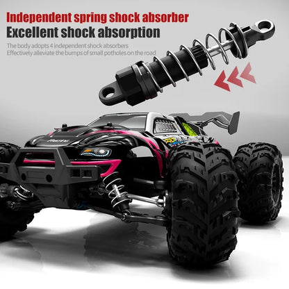 16103 Fast RC Cars – 50km/h 1/16 Off-Road 4WD Monster Truck with LED Headlights, 2.4G Waterproof Remote Control for Adults & Kids