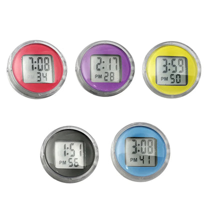 Mini Waterproof Motorcycle Bike Sticky Digital Display Clock Watch | Auto Car Interior Decoration | Motorcycle Accessories