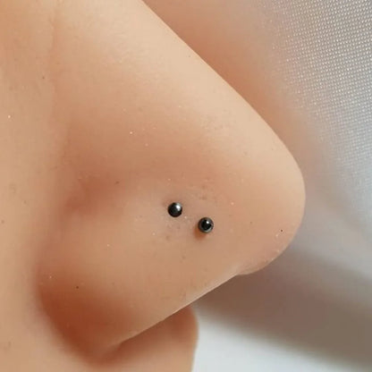 20G Stainless Steel L-Shaped Nose Stud Ring – 2mm Ball Twister Screw Nose Piercing Jewelry for Women & Men Stylish Body Accessory