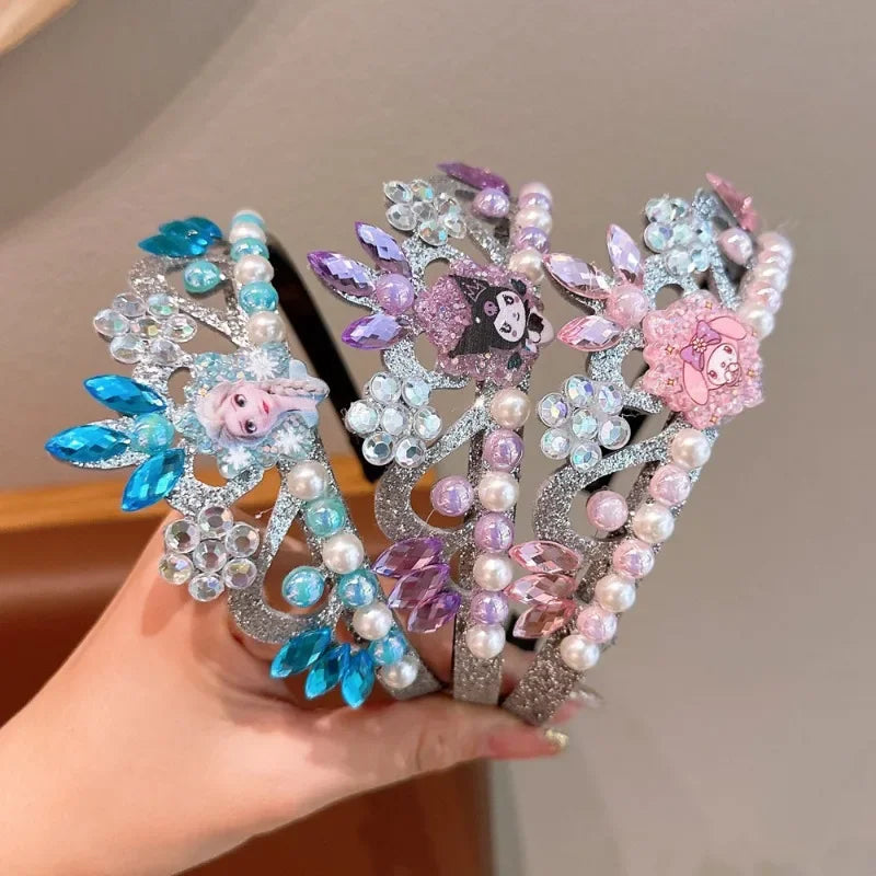 Kawaii Anime Frozen Sanrio Princess Crown - Elsa Headdress Jewelry for Girls & Baby - Party Decoration & Gift Accessory