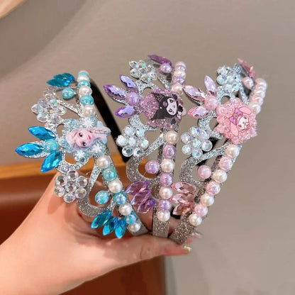 Kawaii Anime Frozen Sanrio Princess Crown - Elsa Headdress Jewelry for Girls & Baby - Party Decoration & Gift Accessory