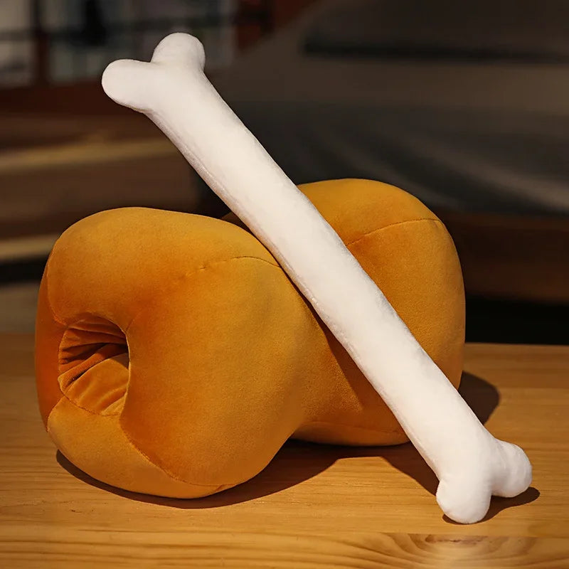 New Dual-Use Meat & Bone Plush Pillow – Soft Handwarmer Stuffed Pillow, High-Quality Home Decor
