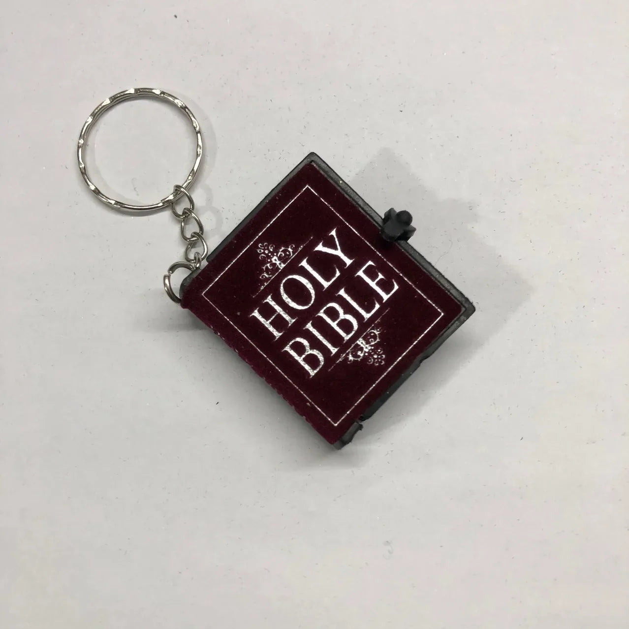Mini English Holy Bible Keychain - Christian Jesus Cross & Muslim Keyring, Prayer God Bless Charm for Women’s Bag