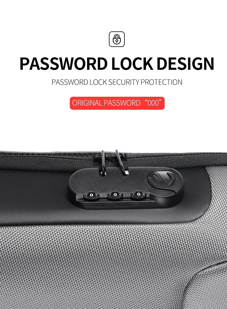 Designer Multifunction Anti-Theft USB Shoulder Bag – Travel Crossbody Messenger Sling Chest Bag for Men, Luxury Brand