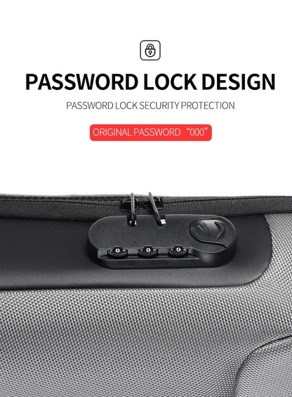 Designer Multifunction Anti-Theft USB Shoulder Bag – Travel Crossbody Messenger Sling Chest Bag for Men, Luxury Brand