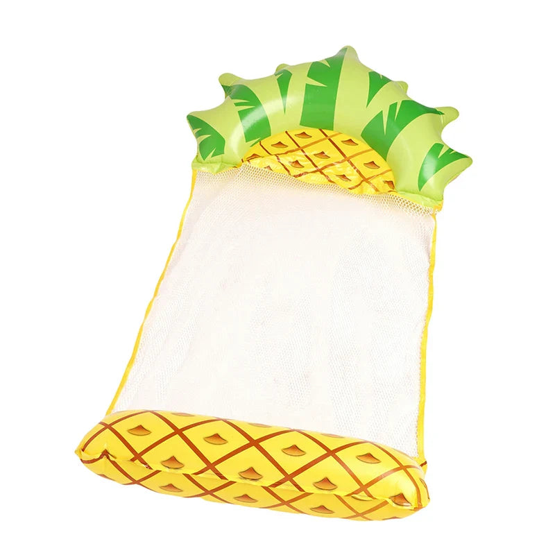 PVC Summer Inflatable Floating Row: Foldable Swimming Pool Water Hammock - Air Mattress Bed for Beach Water Sports Lounger Chair