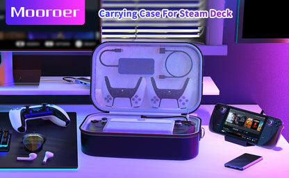 Steam Deck Carrying Case – Large Capacity Storage for Console & Accessories, Portable Case with Built-in Protection